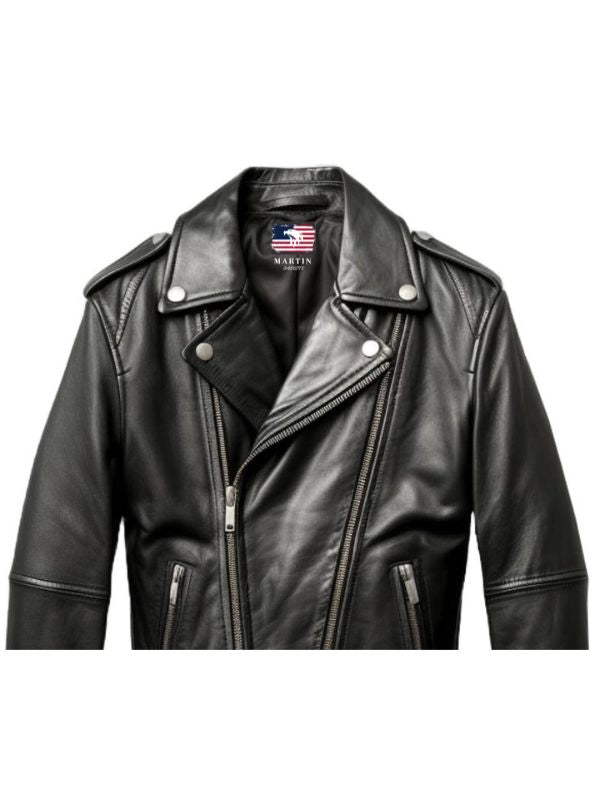 Men’s Black Leather Biker Jacket – Biker Leather Jacket