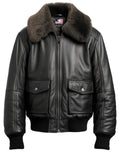 Men Black Leather Bomber Jacket – G1 Bomber Leather Jacket