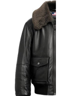 Men Black Leather Bomber Jacket – G1 Bomber Leather Jacket