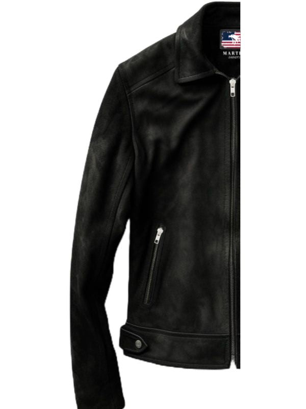 Men’s Black Suede Leather Jacket – Leather Jacket for Men