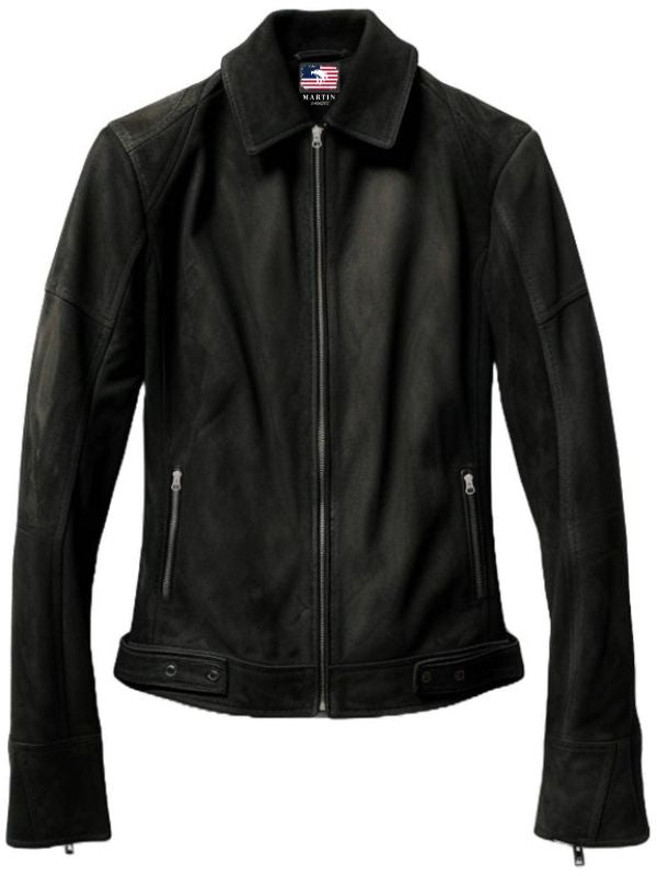 Men’s Black Suede Leather Jacket – Suede Black Jacket