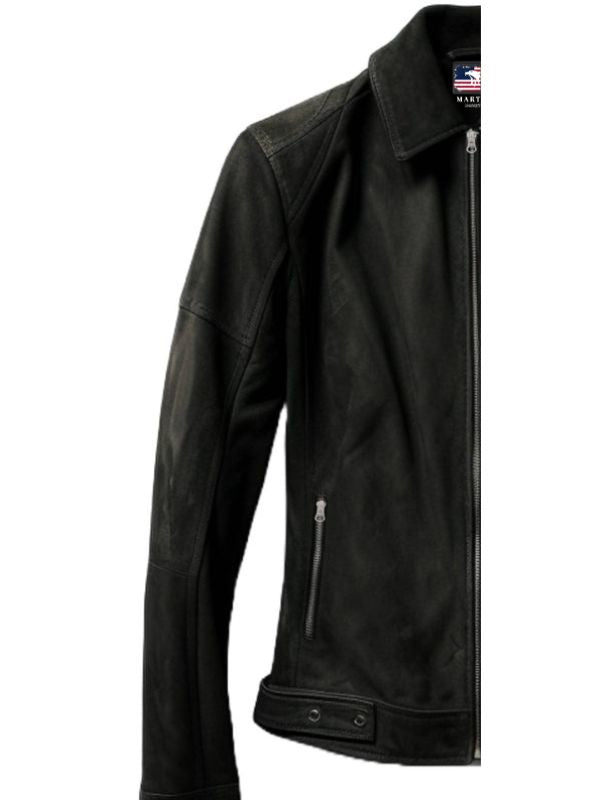 Men’s Black Suede Leather Jacket – Suede Black Jacket