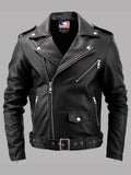 Men’s Boulevard Black Biker Leather Jacket