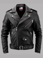 Men’s Boulevard Black Biker Leather Jacket