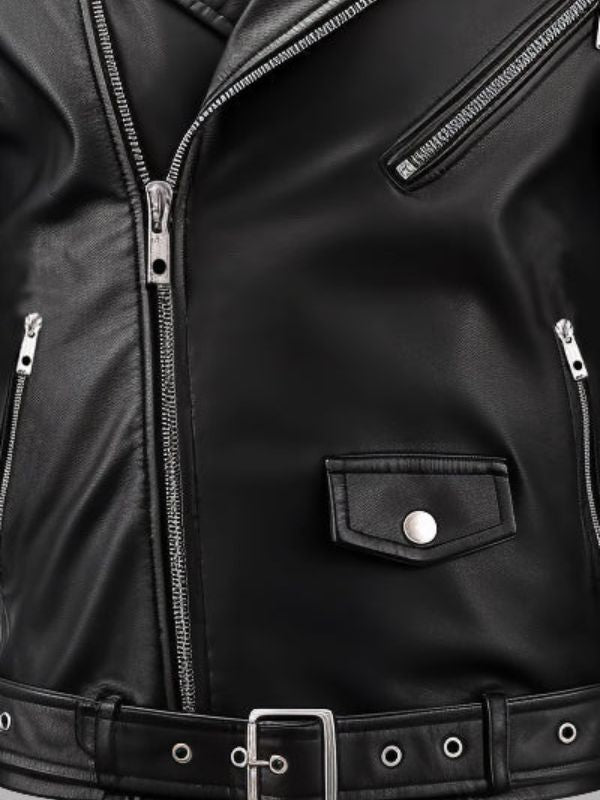Men’s Boulevard Black Biker Leather Jacket