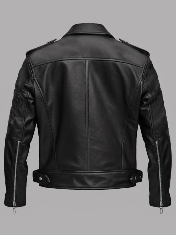 Men’s Boulevard Black Biker Leather Jacket