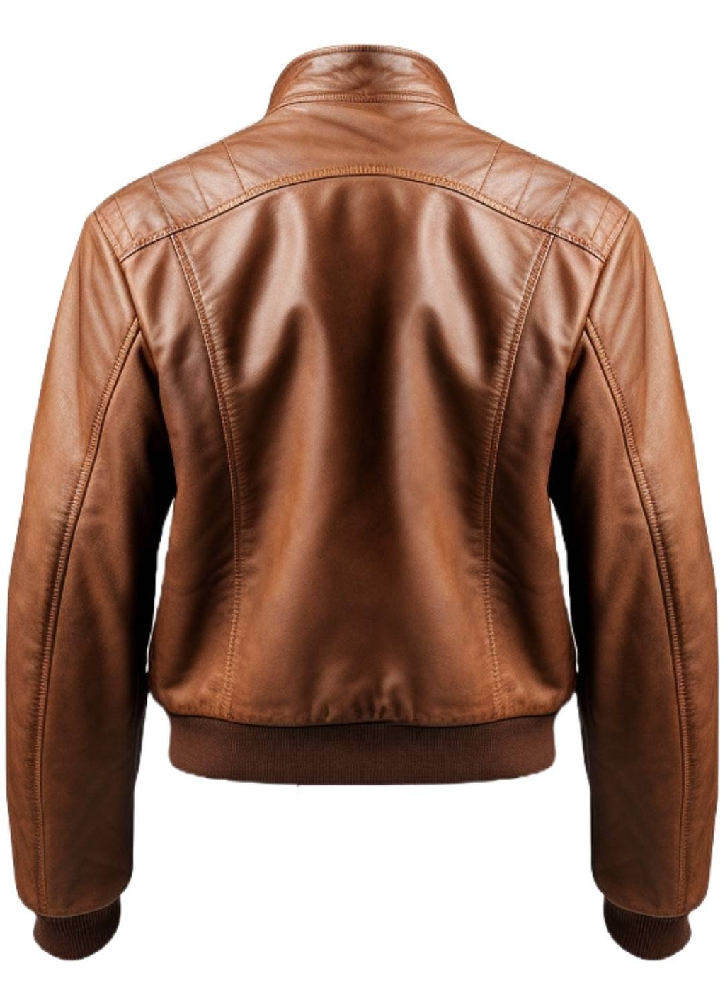 Men Brown Bomber Leather Jacket – Brown Bomber Leather Jacket