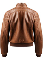 Men Brown Bomber Leather Jacket – Brown Bomber Leather Jacket