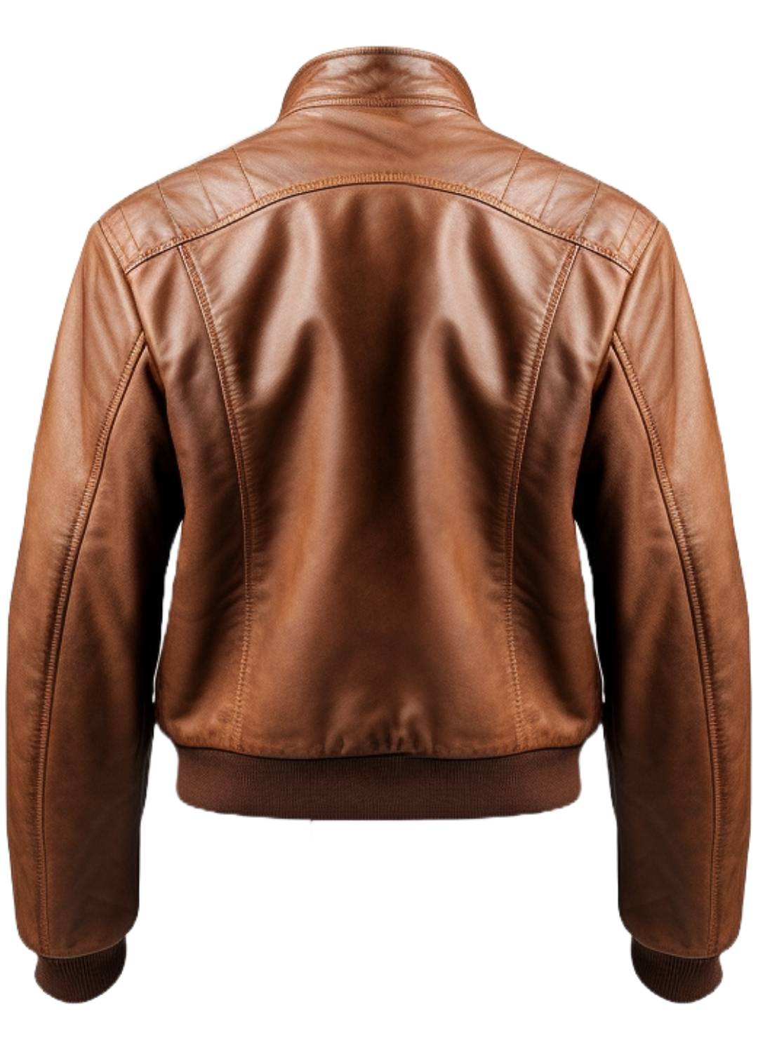 Men Brown Bomber Leather Jacket – Brown Bomber Leather Jacket