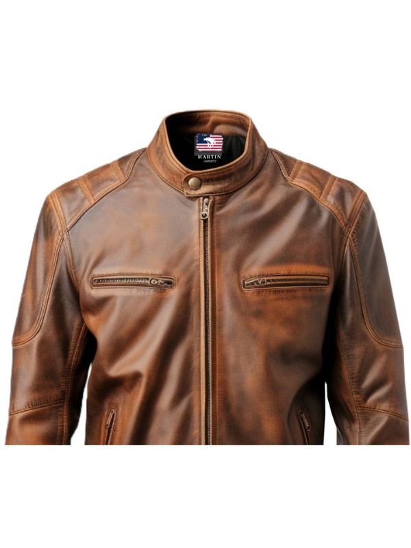 Men’s Brown Distressed Leather Jacket – Daniel Brown Leather Jacket
