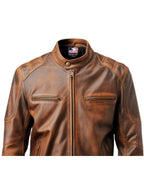 Men’s Brown Distressed Leather Jacket – Daniel Brown Leather Jacket