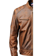 Men’s Brown Distressed Leather Jacket – Daniel Brown Leather Jacket