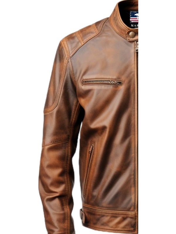 Men’s Brown Distressed Leather Jacket – Daniel Brown Leather Jacket