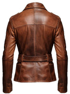 Men’s Brown Leather Jacket - Distressed Brown Leather Jacket