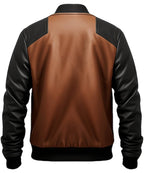 Men Brown Leather Bomber Jacket – Brown Leather Jacket Men