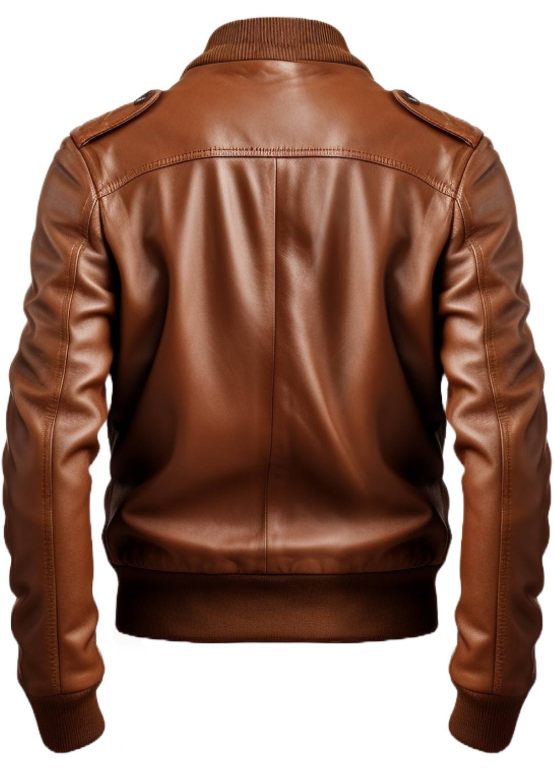 Men Brown Leather Strap Pocket Style Jacket – Brown Leather Jacket Men