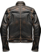 Men’s Brown Rub-Off Leather Jacket for Men