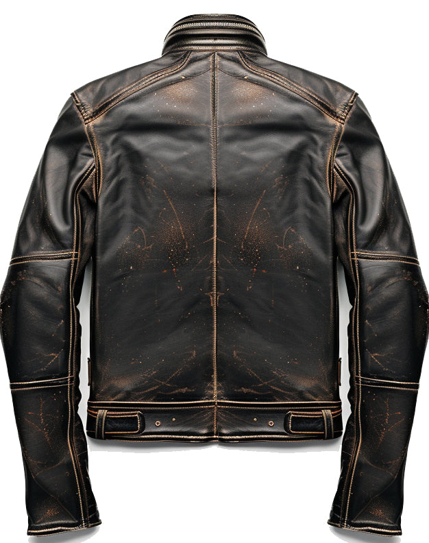 Men’s Brown Rub-Off Leather Jacket for Men