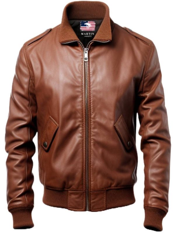 Men’s Brown Slim Fit Leather Jacket – Men’s Leather Jacket Brown