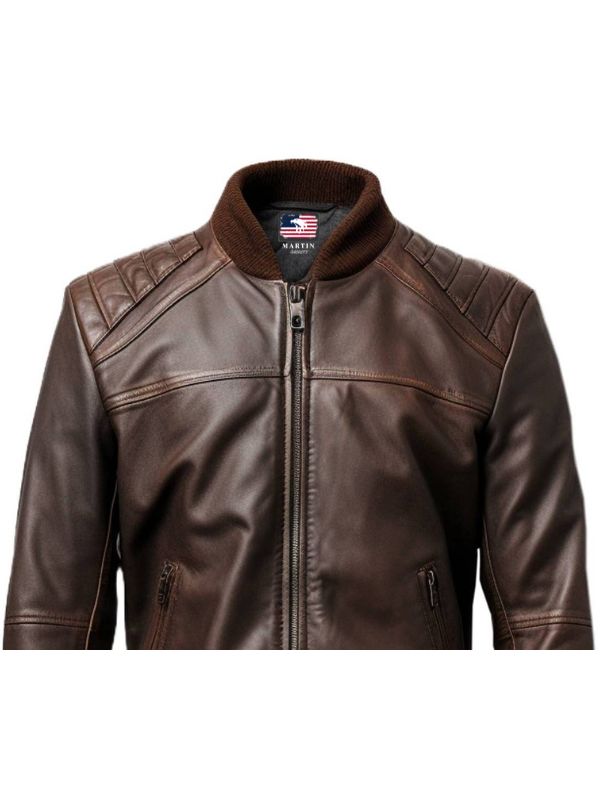 Men’s Dark Brown Leather Jacket