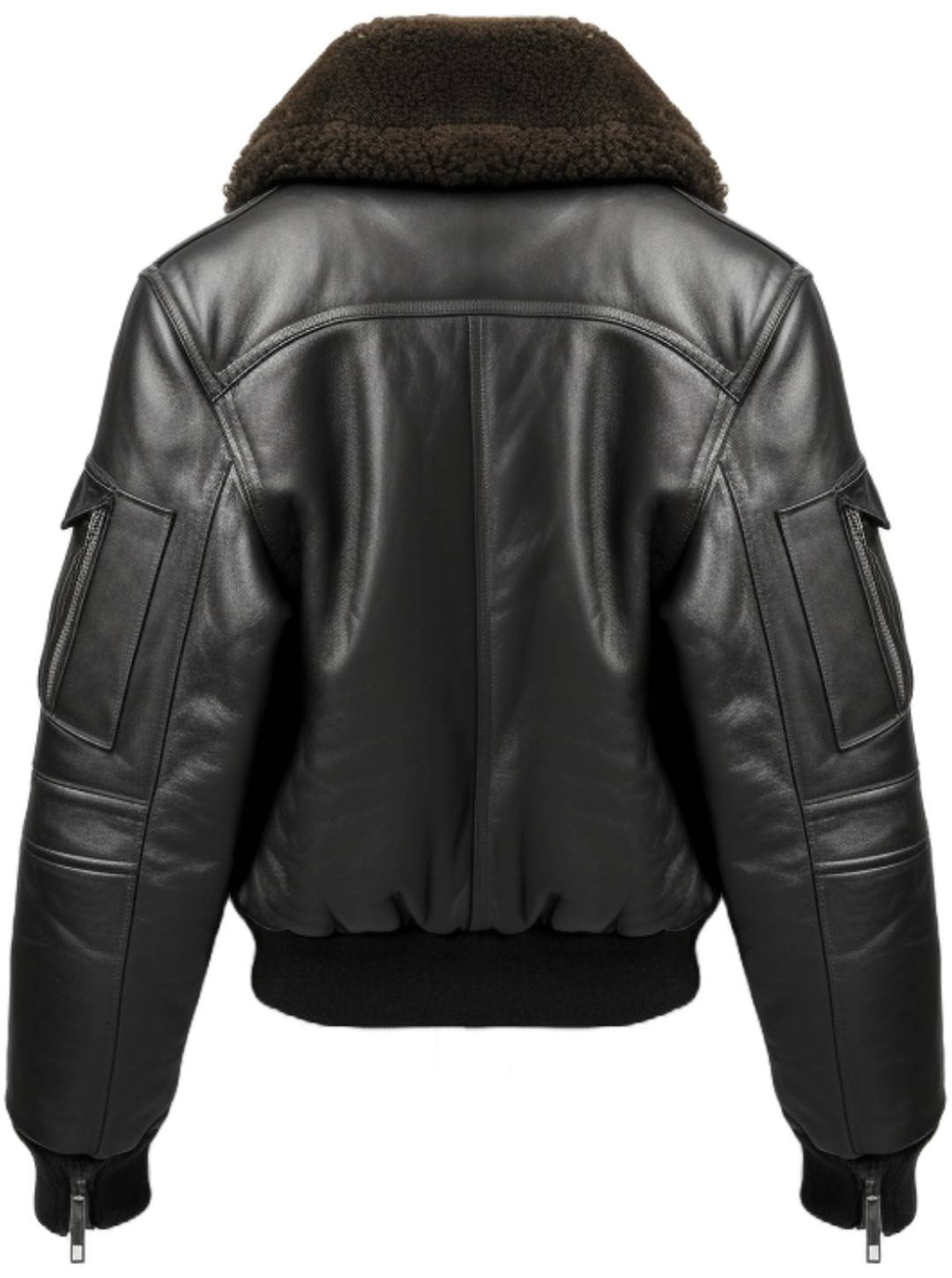 Men’s G1 Black Leather Flight Bomber Jacket