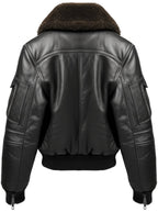 Men’s G1 Black Leather Flight Bomber Jacket