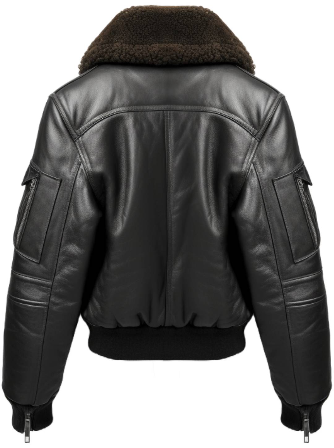 Men’s G1 Black Leather Flight Bomber Jacket