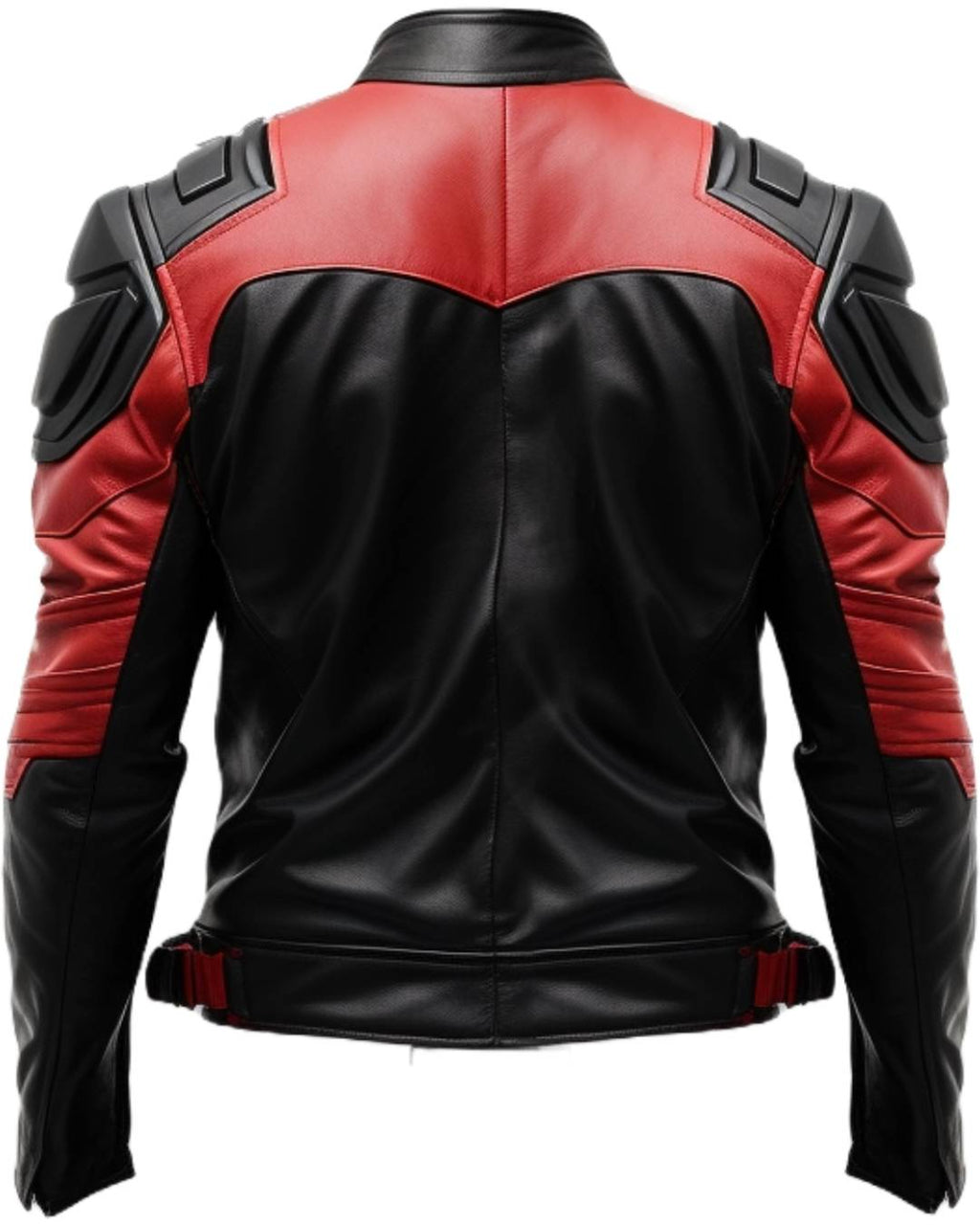 Men’s Faux Leather Red and Black Jacket