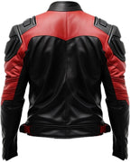 Men’s Faux Leather Red and Black Jacket