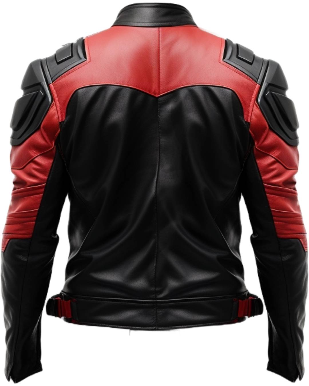 Men’s Faux Leather Red and Black Jacket