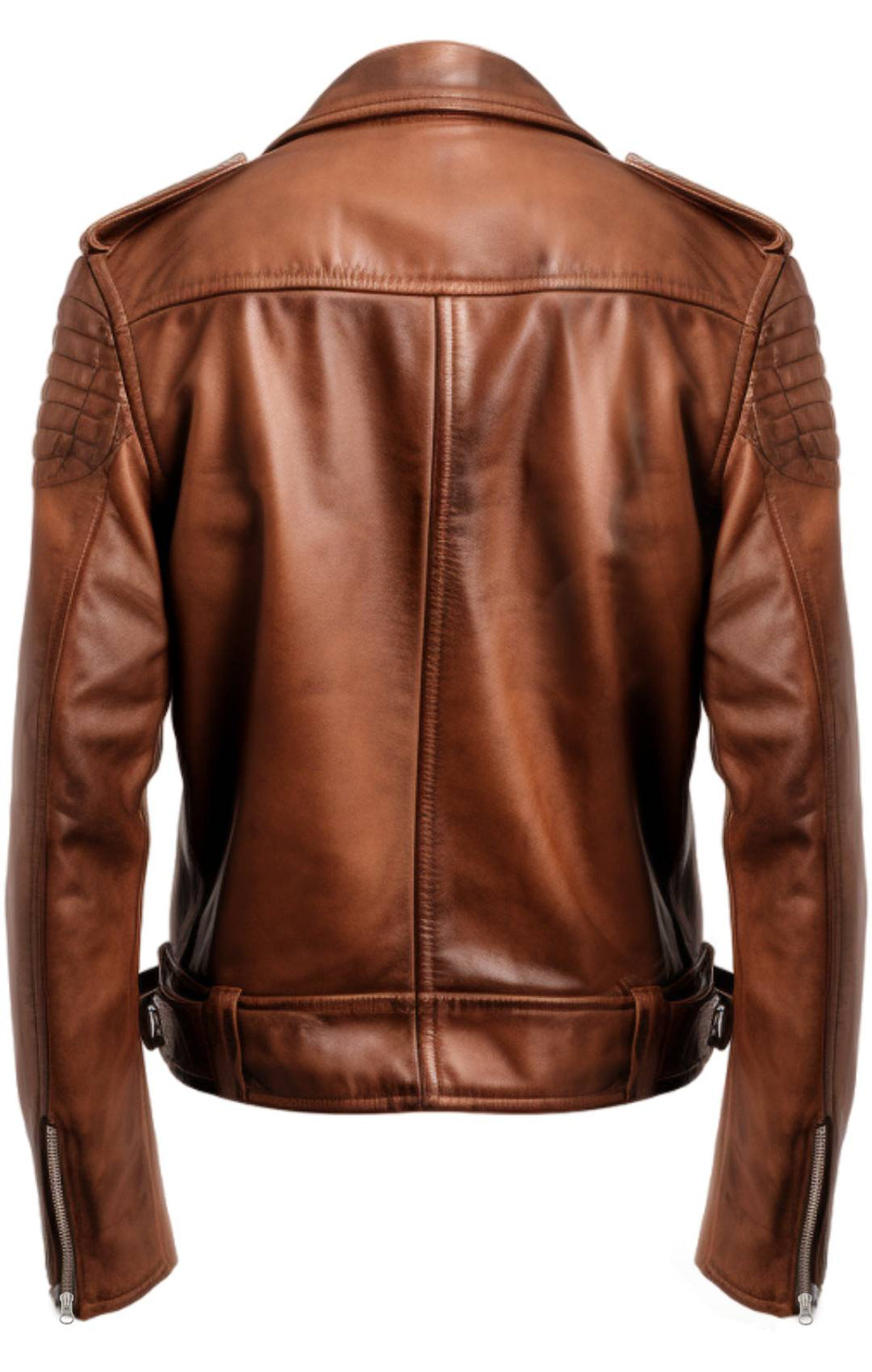 Men’s Real Leather Brown Biker Jacket