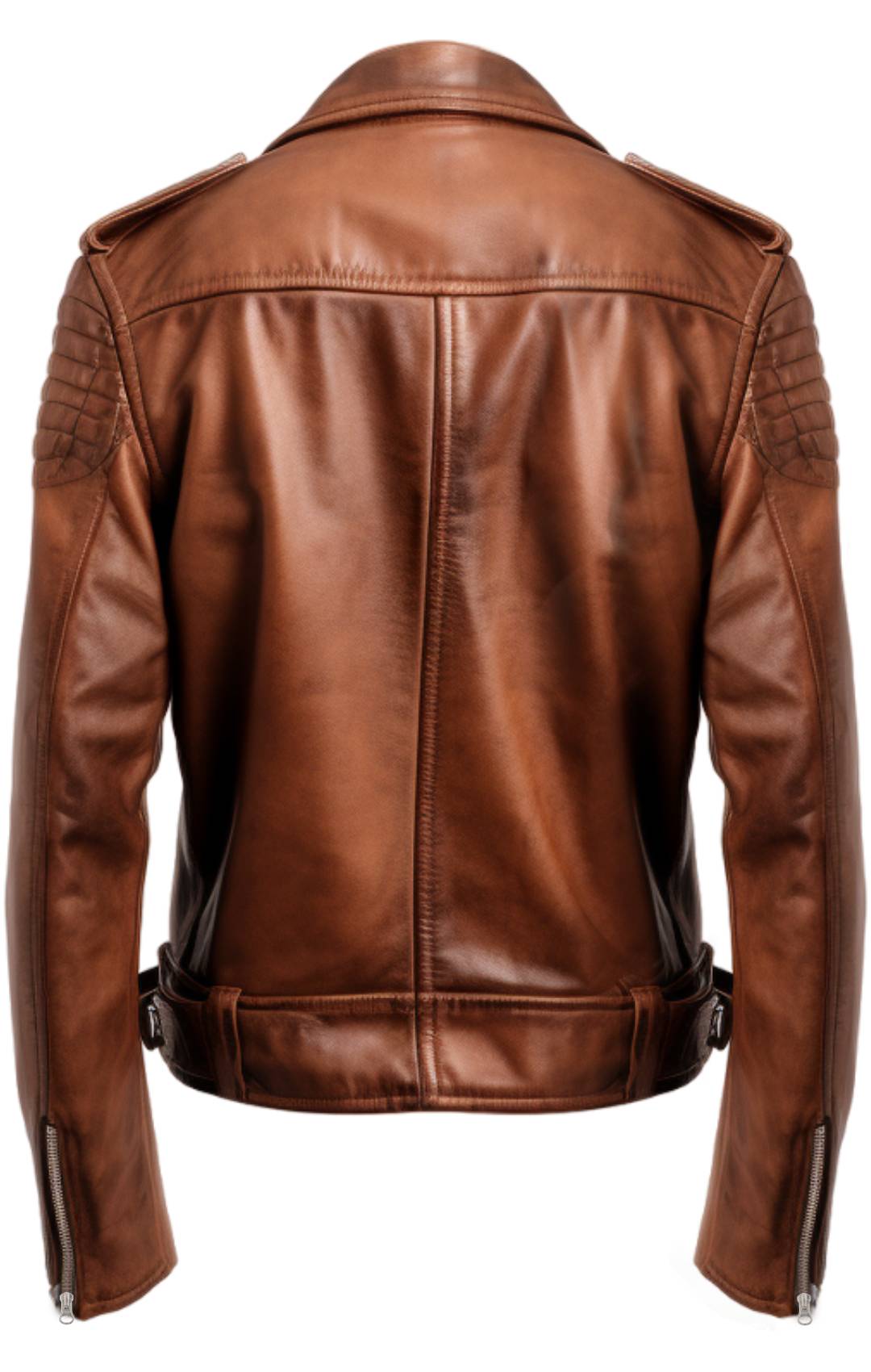 Men’s Real Leather Brown Biker Jacket