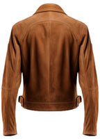 Men’s Camel Brown Suede Leather Jacket