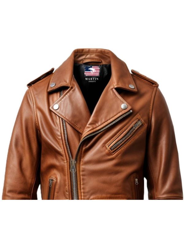 Men’s Vintage Brown Biker Leather Jacket – Vintage Brown Jacket