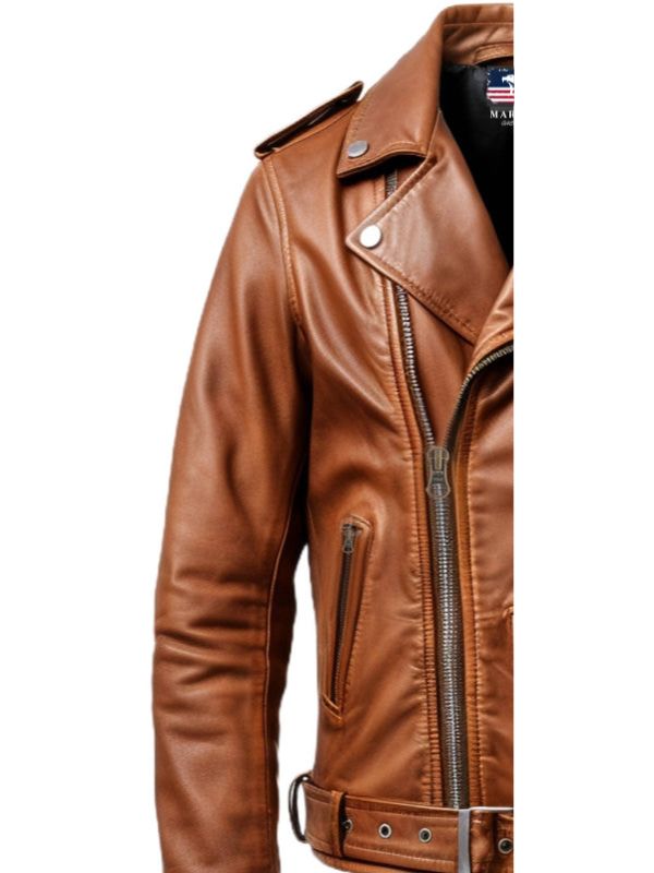 Men’s Vintage Brown Biker Leather Jacket – Vintage Brown Jacket