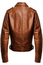 Men’s Vintage Brown Biker Leather Jacket – Vintage Brown Jacket