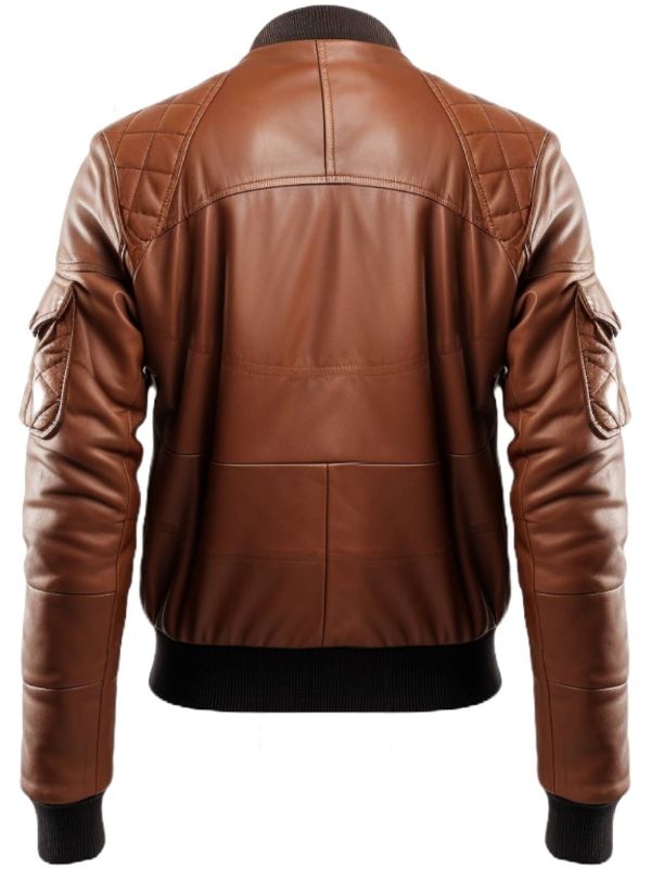 Men's Leather Bomber Jacket