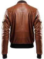 Men's Leather Bomber Jacket