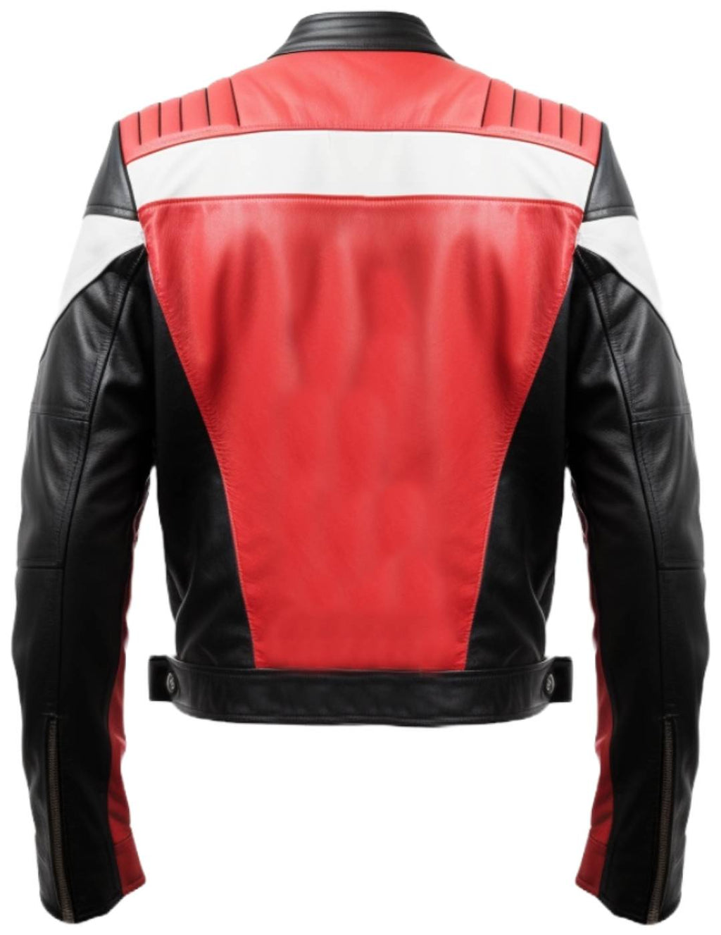 Men’s Faux Leather Red and Black Leather Jacket
