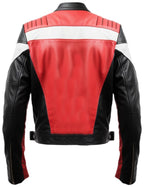 Men’s Faux Leather Red and Black Leather Jacket