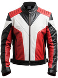 Men’s Faux Leather Red and Black Leather Jacket