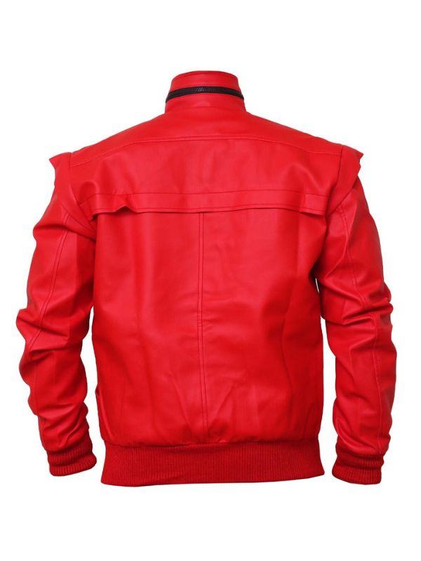 Red PU Leather Jacket