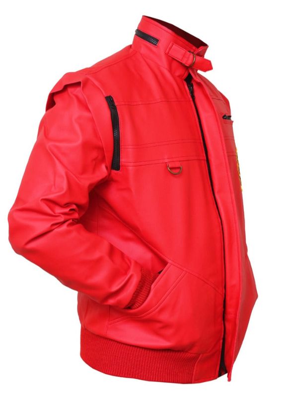 Red PU Leather Jacket