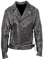 Men’s Brando Rub-Off Leather Jacket