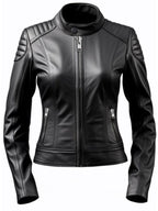 Women Ava Stylish Black Leather Jacket