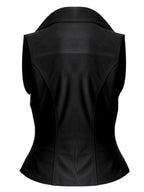 Women’s Black Suede Leather Vest