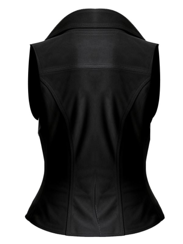 Women’s Black Suede Leather Vest
