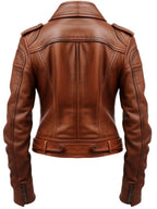 Women Brown Leather Jacket - Women Leather Jackets