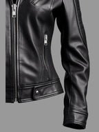 Women Dasha Designer Black Leather Jacket