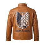 Attack on Titan Survey Corps Leather Jacket | Man's Military Scout Cosplay Coat - Timber AND Hide